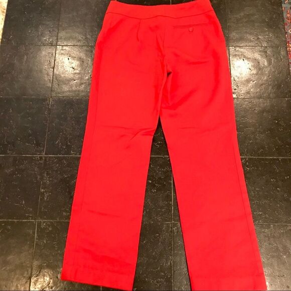 LES COPAINS Red Wide Leg Ankle Cropped Pants 44 - Picture 5 of 7
